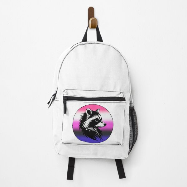 Item preview, Adorable Raccoon with Genderfluid Pride Flag Colored Background, Genderfluid Flag Design designed and sold by Travelslightly.