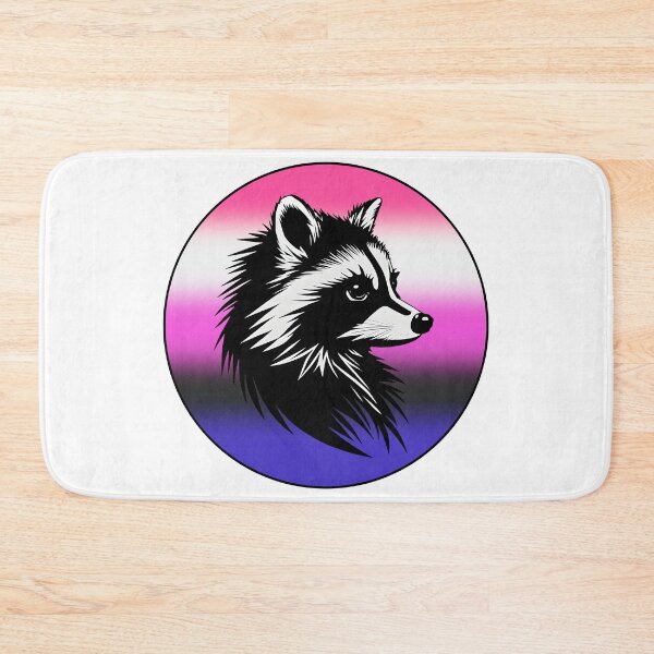 Item preview, Adorable Raccoon with Genderfluid Pride Flag Colored Background, Genderfluid Flag Design  designed and sold by Travelslightly.