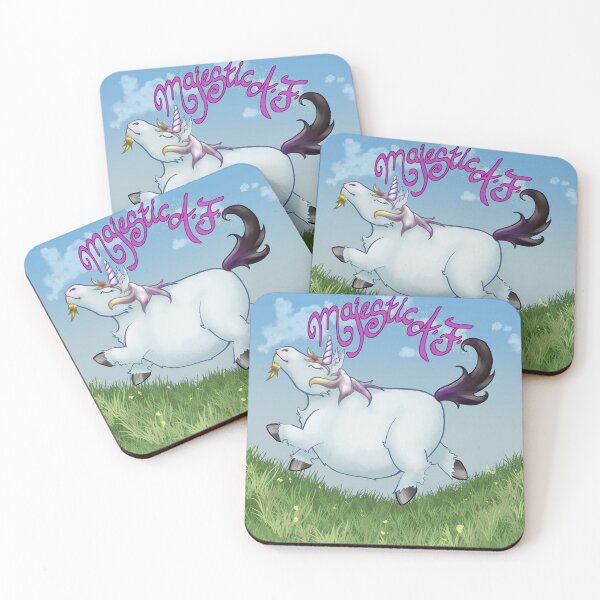 Item preview, Enby Majestic AF Unicorn (square) designed and sold by CryptidsCreate.