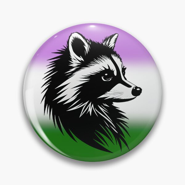 Item preview, Adorable Raccoon with Genderqueer Pride Flag Colored Background, Genderqueer Flag Design  designed and sold by Travelslightly.