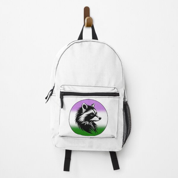Item preview, Adorable Raccoon with Genderqueer Pride Flag Colored Background, Genderqueer Flag Design  designed and sold by Travelslightly.