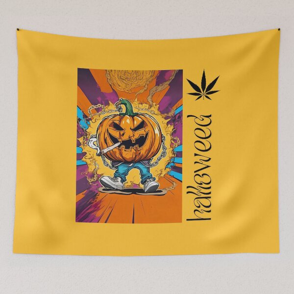 Item preview, Funny pumpkin smoking weed - Halloween designed and sold by OMdesign10.