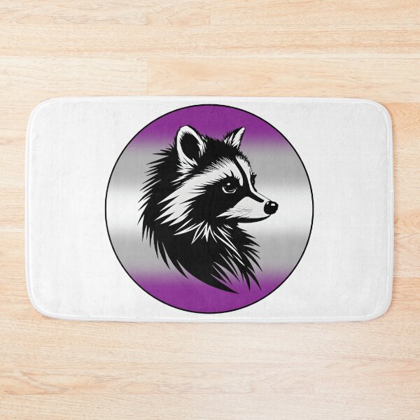 Item preview, Adorable Raccoon with Graysexual Pride Flag Colored Background, Greysexual Flag Design  designed and sold by Travelslightly.