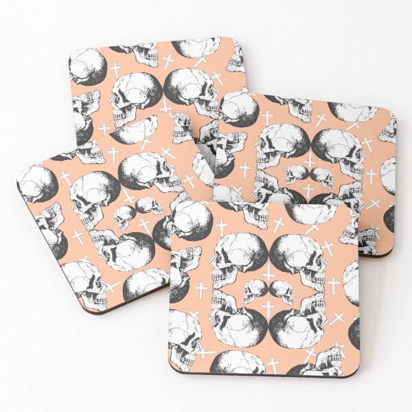 Item preview, Skulls N Crosses On Peach Fuzz  designed and sold by Haunted Moon.