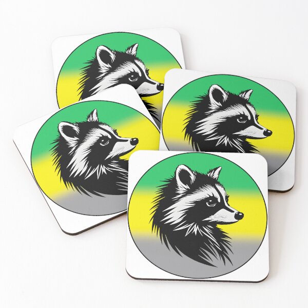 Item preview, Adorable Raccoon with Lithromantic Pride Flag Colored Background, Lithromantic Flag Design  designed and sold by Travelslightly.