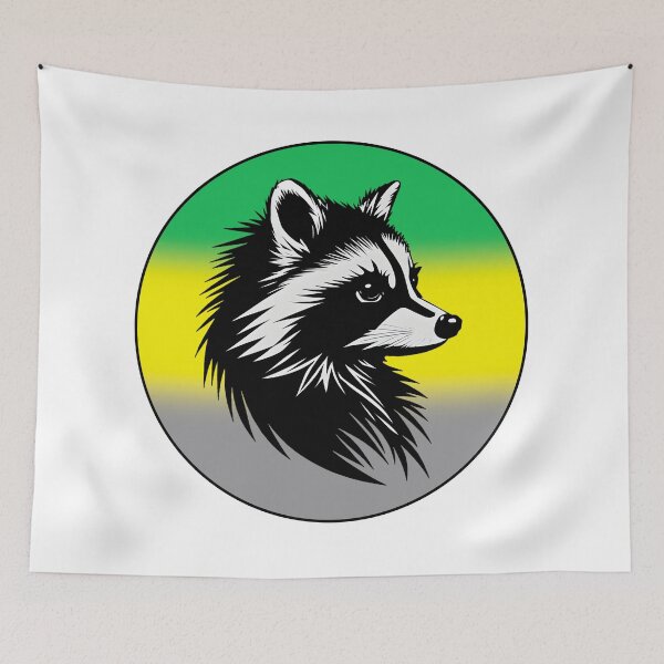 Item preview, Adorable Raccoon with Lithromantic Pride Flag Colored Background, Lithromantic Flag Design  designed and sold by Travelslightly.