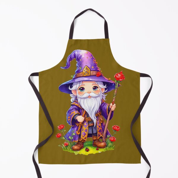 Item preview, Watercolor wizard cartoon holding a rose designed and sold by paiteen09.