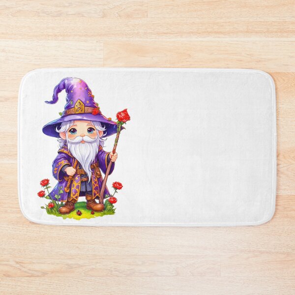 Item preview, Watercolor wizard cartoon holding a rose designed and sold by paiteen09.