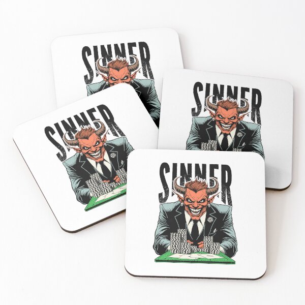 Item preview, Halloween Poker Funny Devil Demon Player Sinner Four Aces designed and sold by GrandeDuc.