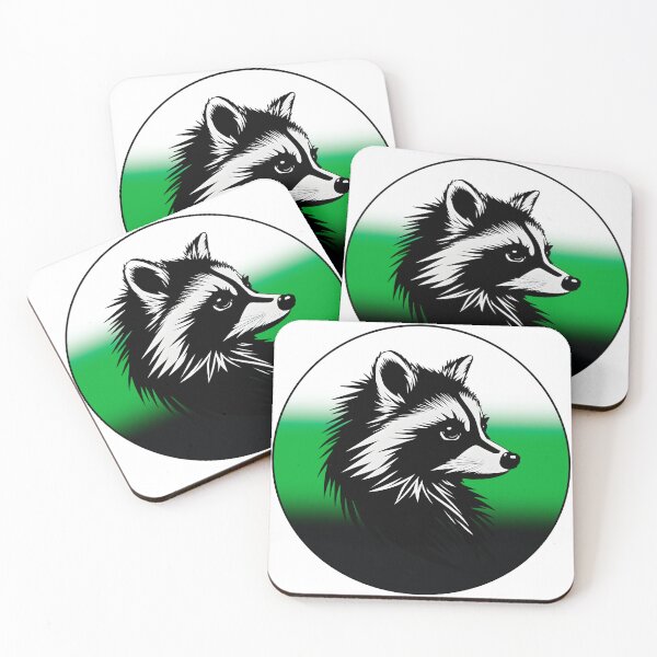 Item preview, Adorable Raccoon with Neutrois Pride Flag Colored Background, Neutrois Flag Design  designed and sold by Travelslightly.