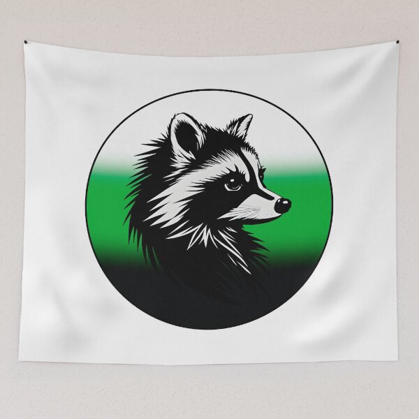 Item preview, Adorable Raccoon with Neutrois Pride Flag Colored Background, Neutrois Flag Design  designed and sold by Travelslightly.