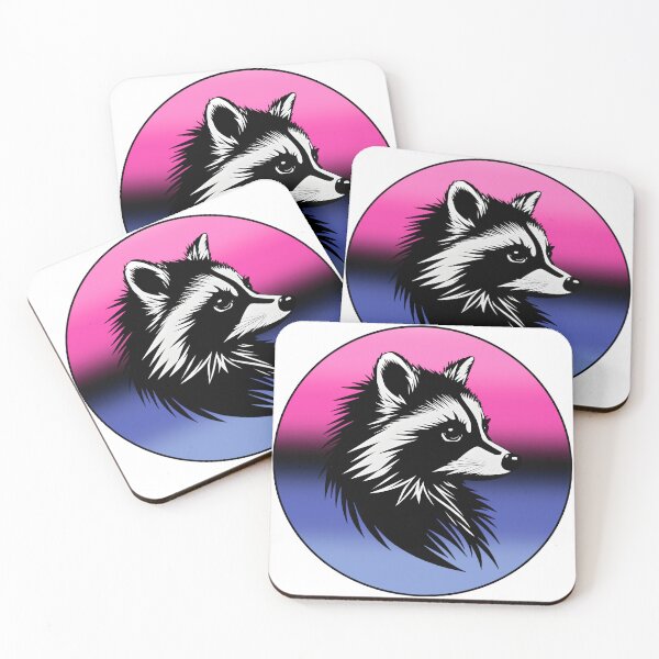 Item preview, Adorable Raccoon with Omnisexual Pride Flag Colored Background, Omni Flag Design  designed and sold by Travelslightly.