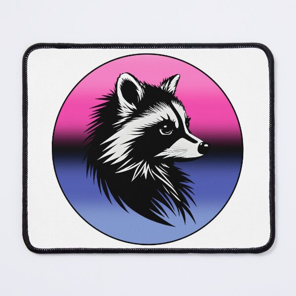 Item preview, Adorable Raccoon with Omnisexual Pride Flag Colored Background, Omni Flag Design designed and sold by Travelslightly.