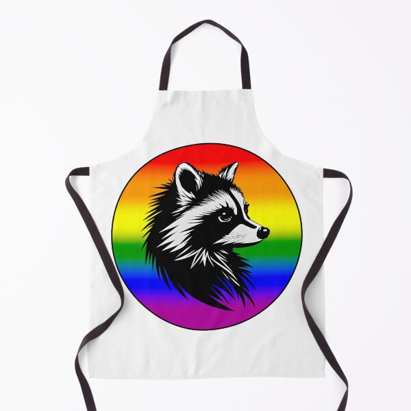 Item preview, Adorable Raccoon with LGBTQ+ Rainbow Pride Flag Colored Background, Rainbow Flag Design  designed and sold by Travelslightly.