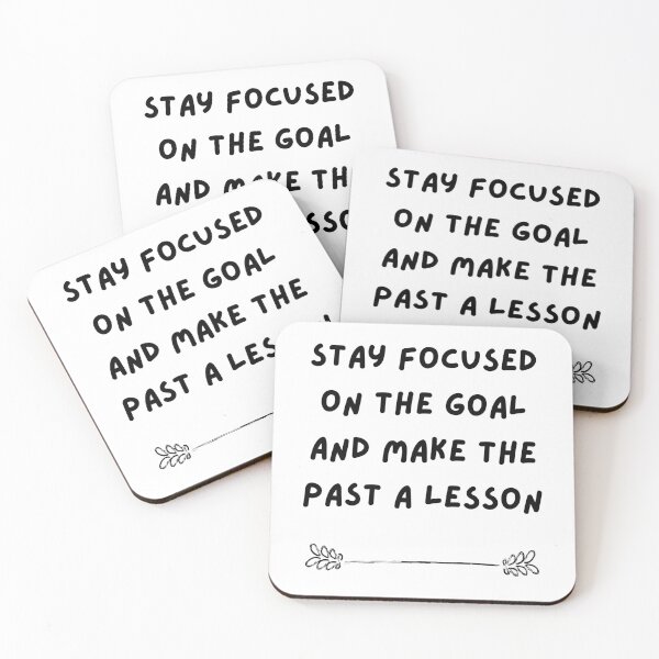 Item preview, STAY FOCUS ON THE GOAL. Positive and Motivation Quote with Black Simple Text Art and Design for women, men, success, business, kid and life.  designed and sold by Clement's Shop.