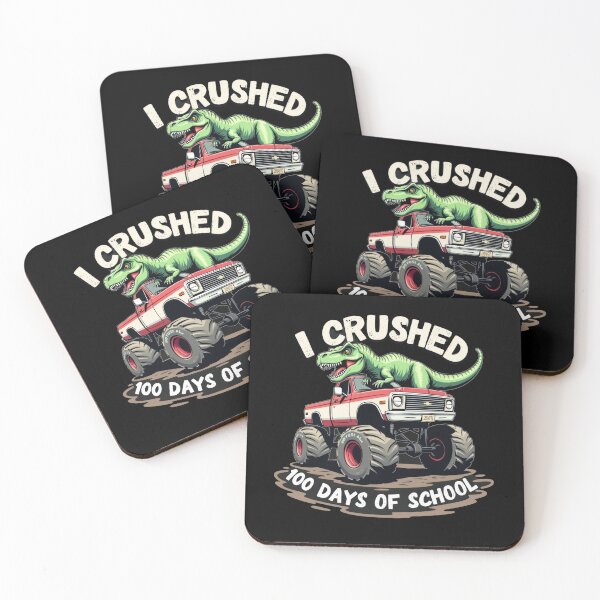 Item preview, I Crushed 100 Days Dino Monster Truck School Celebration designed and sold by Hananiah Merch.