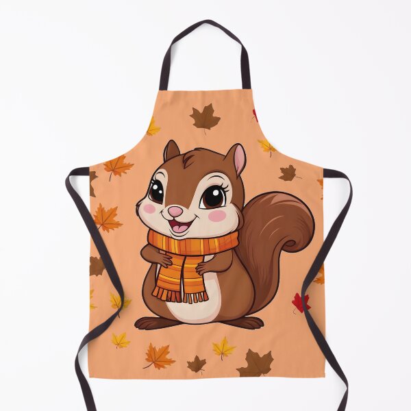 Item preview, Fall themed Autumn inspired cute squirrel wearing a scarf autumn themed designed and sold by annoying-shirts.