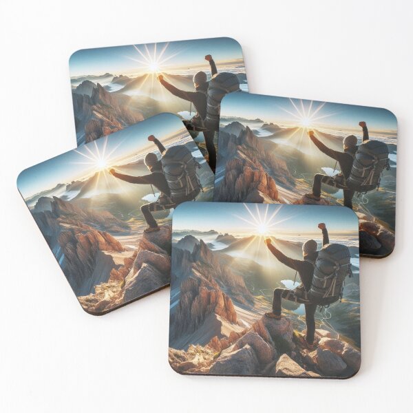Item preview, MOUNTAIN CLIMBER REACHING THE SUMMIT designed and sold by DigitalShop2024.