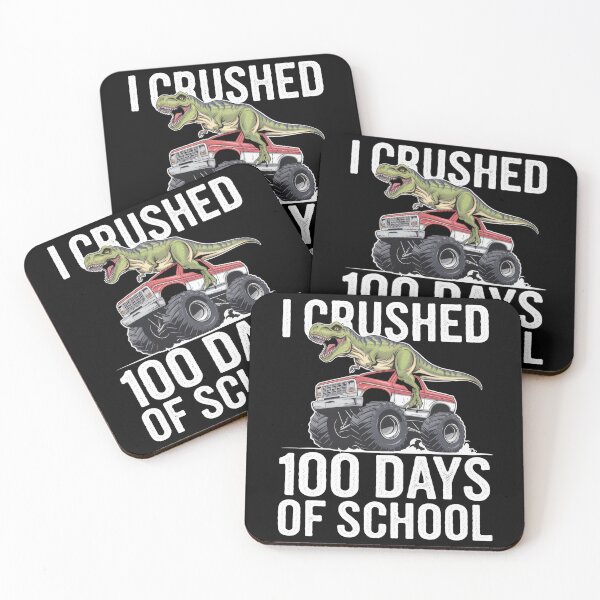 Item preview, I Crushed 100 Days of School Dinosaur Monster Truck designed and sold by Hananiah Merch.