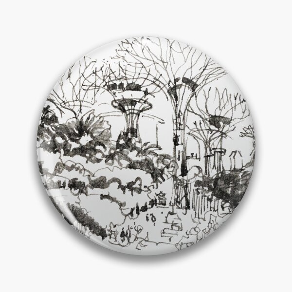 Item preview, Gardens by the Bay,Singapore, ink drawing  designed and sold by Almondtree.