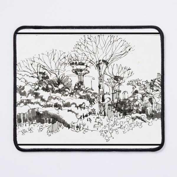Item preview, Gardens by the Bay,Singapore, ink drawing  designed and sold by Almondtree.
