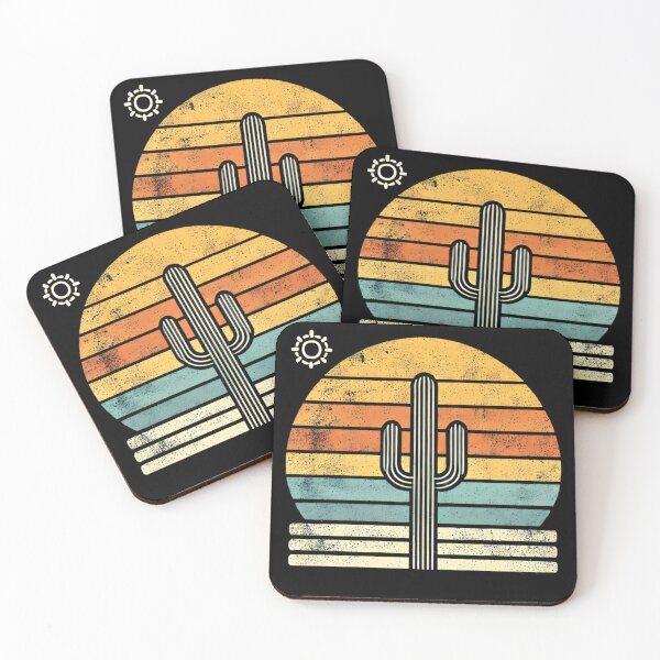 Item preview, Retro Desert Glow: Saguaro Sunset. designed and sold by Linework Studio.