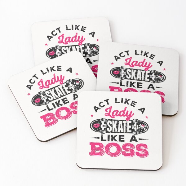 Item preview, Act Like a Lady Skate Like a Boss Skateboarding Skater Women Girls designed and sold by jaygo.