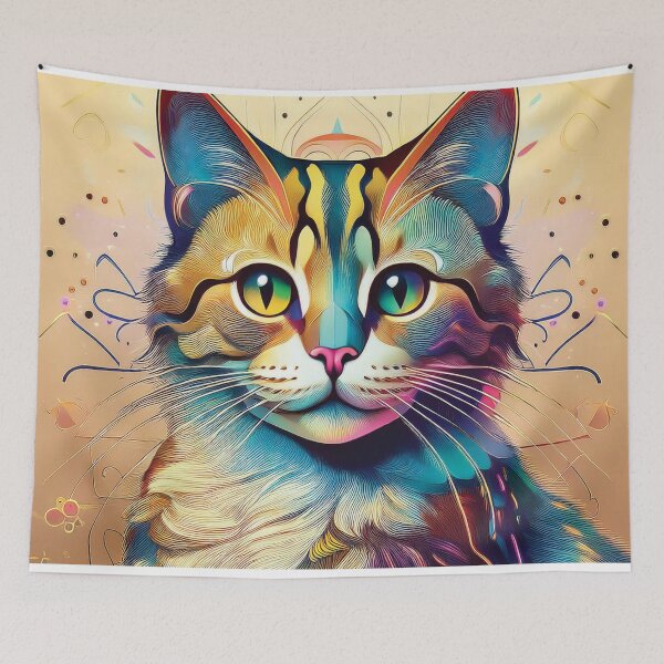 Item preview, Abstract Feline Art designed and sold by MDKey DESIGN.