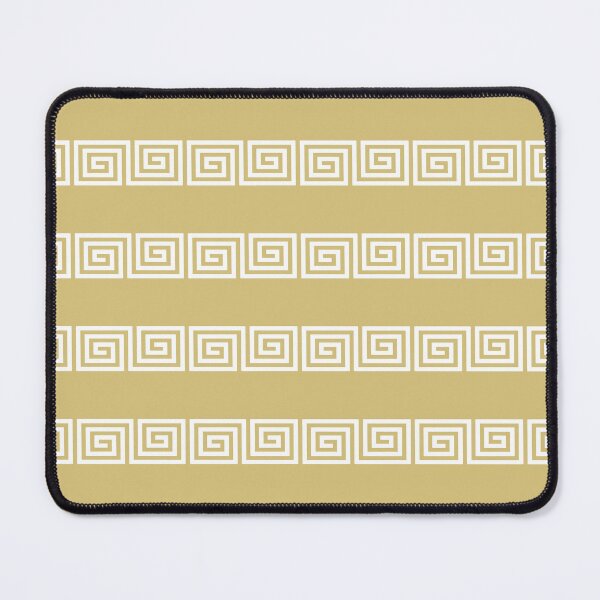 Item preview, Greek Key Stripes Gold & White designed and sold by tonymagnerart.