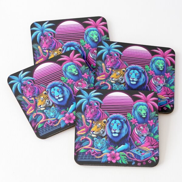 Item preview, NEON JUNGLE ANIMALS designed and sold by DigitalShop2024.