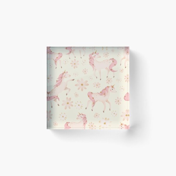 Item preview, Prancing Pastel Unicorns Yellow designed and sold by HematiteDesign.