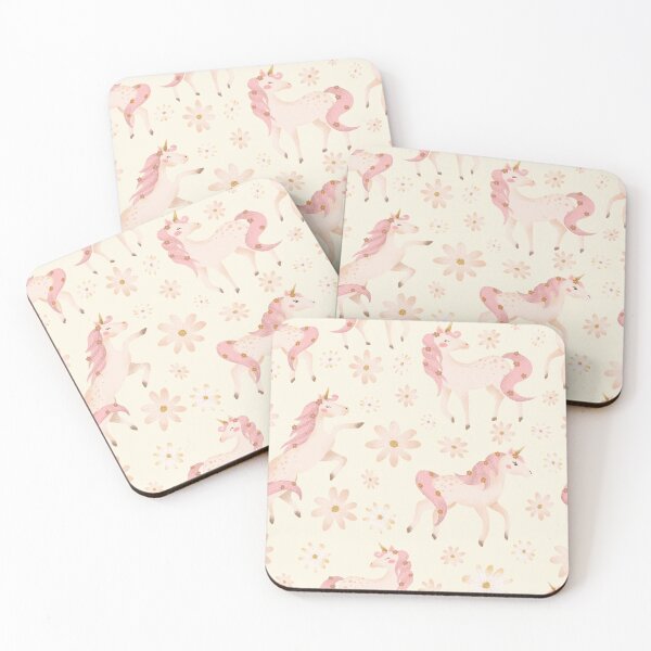 Item preview, Prancing Pastel Unicorns Yellow designed and sold by HematiteDesign.
