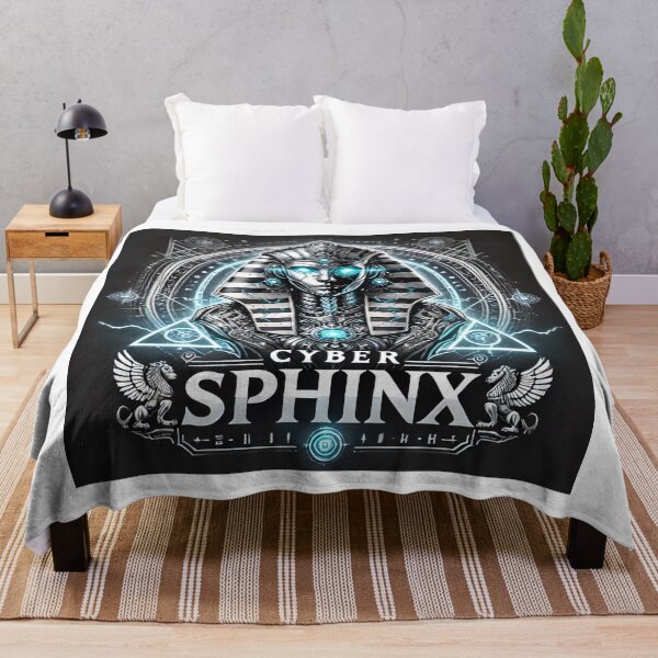 Item preview, Cyber Sphinx Futuristic Guardian with Glowing Runes designed and sold by Pattamo1.