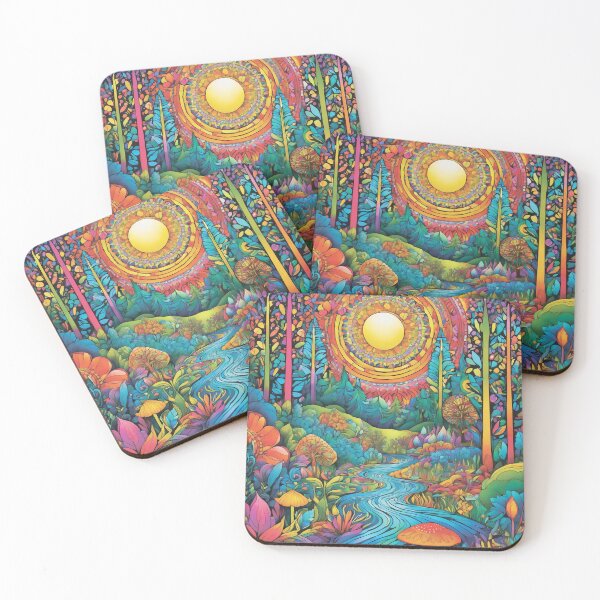 Item preview,  A beautiful colorful forest full of mushrooms. designed and sold by MagelliShop.