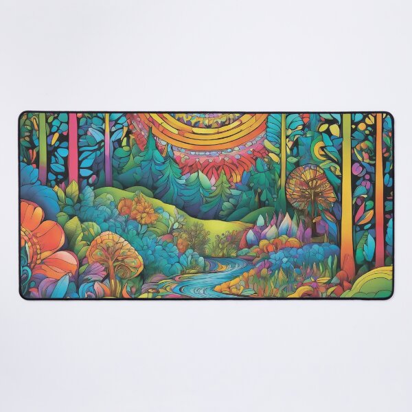 Item preview, A beautiful colorful forest full of mushrooms. designed and sold by MagelliShop.