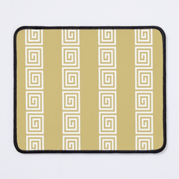 Item preview, Greek Key Stripes Gold & White designed and sold by tonymagnerart.