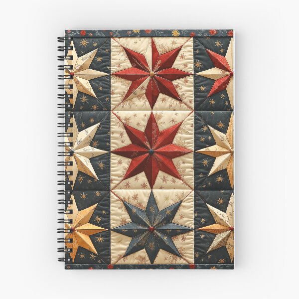 Item preview, A classic vintage pattern Design with  Christmas stars, including faded red, dark green, and gold tones. Add subtle distressing to give an antique, retro look. designed and sold by HEMRO.