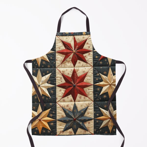 Item preview, A classic vintage pattern Design with Christmas stars, including faded red, dark green, and gold tones. Add subtle distressing to give an antique, retro look. designed and sold by HEMRO.