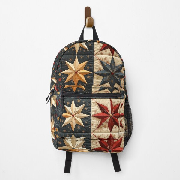 Item preview, A classic vintage pattern Design with Christmas stars, including faded red, dark green, and gold tones. Add subtle distressing to give an antique, retro look. designed and sold by HEMRO.