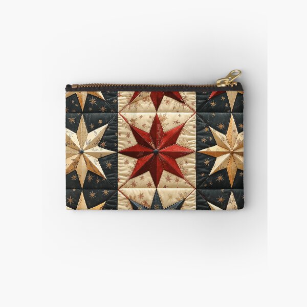 Item preview, A classic vintage pattern Design with  Christmas stars, including faded red, dark green, and gold tones. Add subtle distressing to give an antique, retro look. designed and sold by HEMRO.
