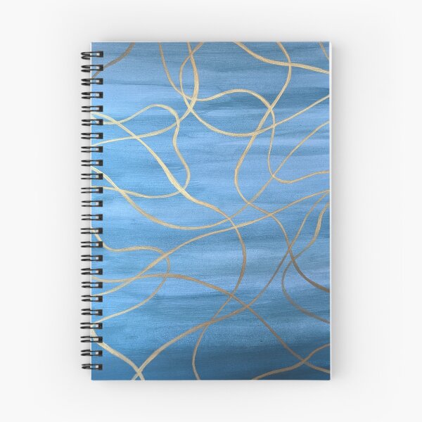 Item preview, Modern Teal Blue and Gold Abstract Water Effect designed and sold by Leufia.
