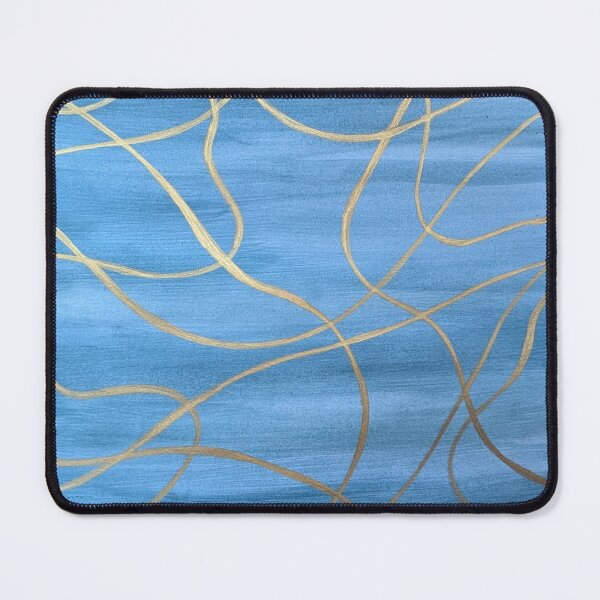 Item preview, Modern Teal Blue and Gold Abstract Water Effect designed and sold by Leufia.
