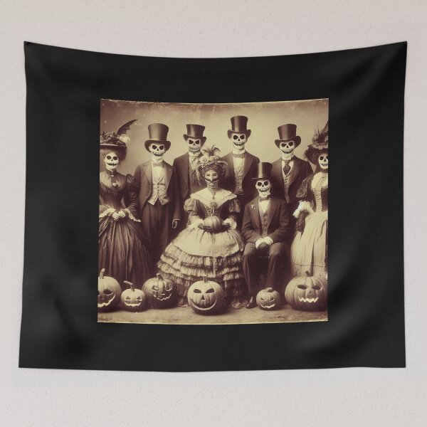 Item preview, Eerie Assembly of Dapper Ghosts Celebrating Halloween designed and sold by freackly.