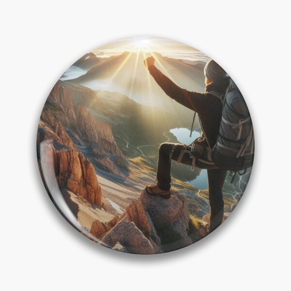 Item preview, MOUNTAIN CLIMBER REACHING THE SUMMIT designed and sold by DigitalShop2024.