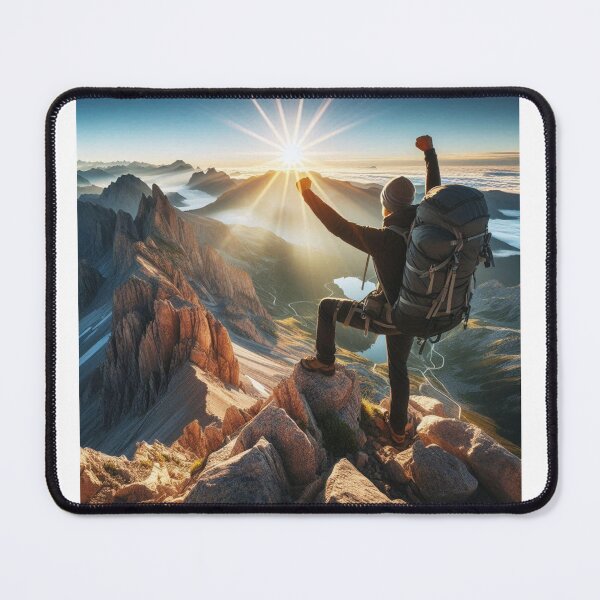 Item preview, MOUNTAIN CLIMBER REACHING THE SUMMIT designed and sold by DigitalShop2024.