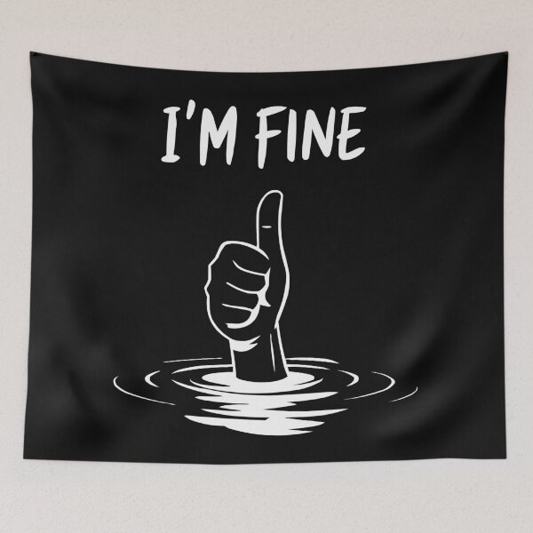 Item preview, Sinking Thumbs-Up Design - I'm fine designed and sold by RebeccaRe.