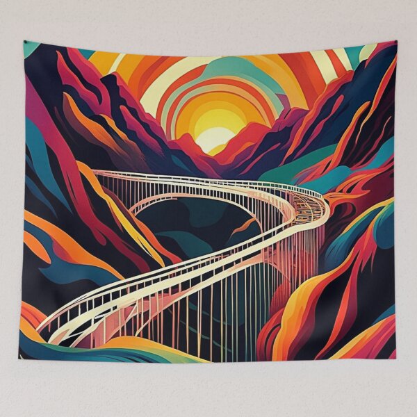 Item preview, Bridge over ravine 3 designed and sold by George Hutton Hunter.