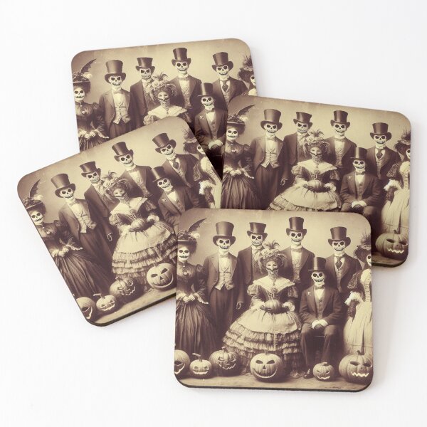 Item preview, Eerie Assembly of Dapper Ghosts Celebrating Halloween designed and sold by freackly.