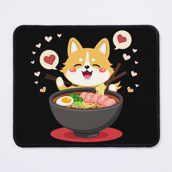 Item preview, Corgi Eating Ramen Kawaii Noodles designed and sold by ArtFromBeyond.