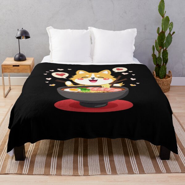 Item preview, Corgi Eating Ramen Kawaii Noodles designed and sold by ArtFromBeyond.